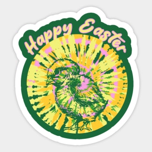 Happy Easter Tie-Dye Sticker